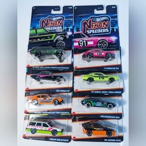 ​NEW 2026 Hot Wheels Neon Speeders Complete Set of 8